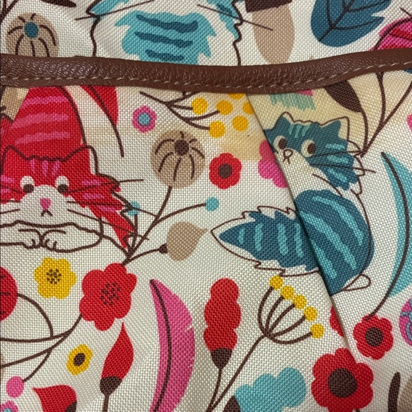 🎁 2/$15 Lily Bloom Multicolor Cat Print Backpack - Picture 3 of 6